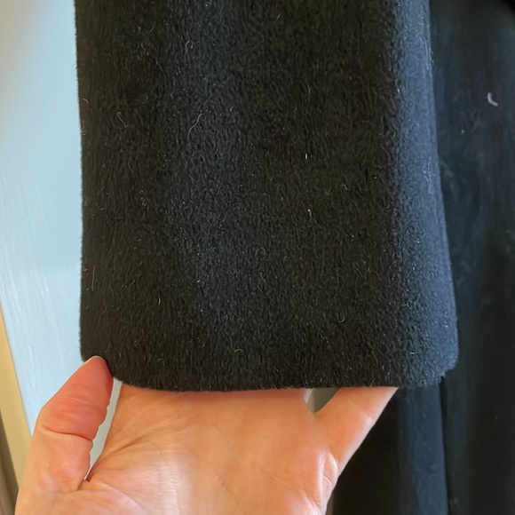 Ellen Tracy Long Black Belted Wool Wrap Coat. Women’s Size 2. - Picture 4 of 16